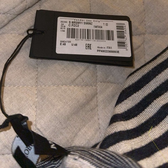 Giorgio Armani cashmere sweater(striped navy blue) - Picture 3 of 3